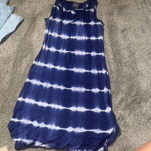 Olivia Rae Blue and White Swim Coverup
